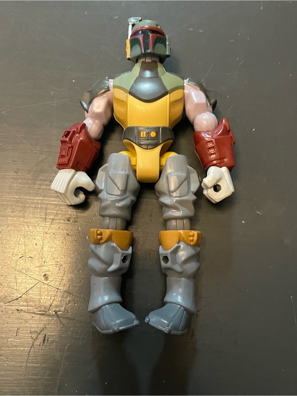 Star Wars Boba Fett type Action Figure - Yellow, Green & Red